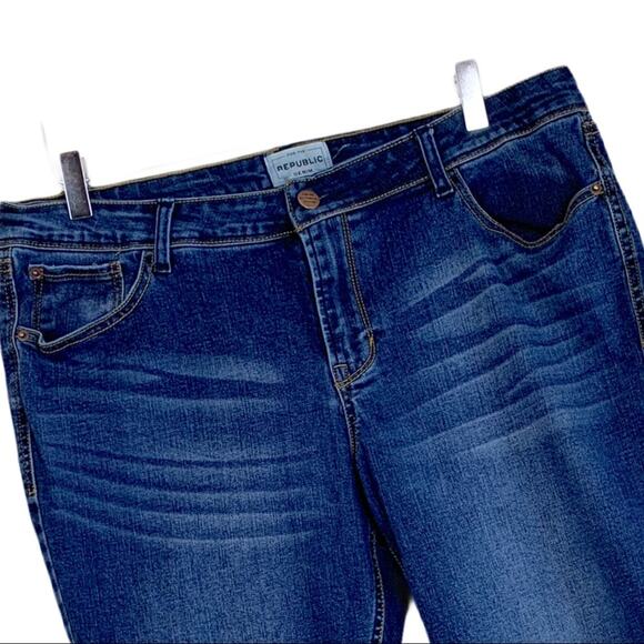 For the Republic Jeans Blue Skinny Ankle Mid Rise Medium Blue Women's Size 14/31 - Picture 4 of 12